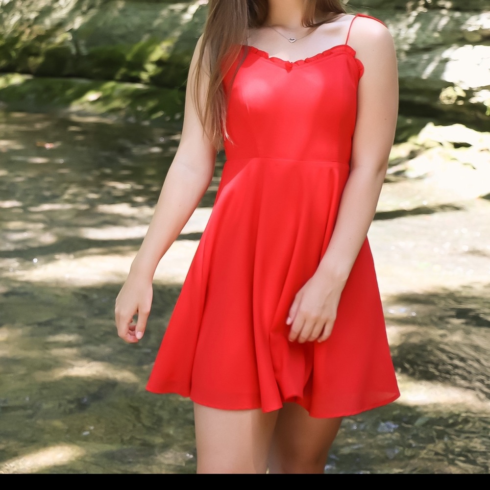 Red lulus dress size small
